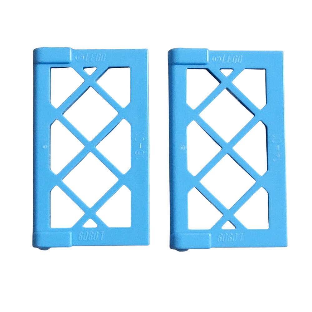 LEGO Window Pane Medium Blue Lattice 1x2x3 Lot of 2 60607‎ Replacement Parts